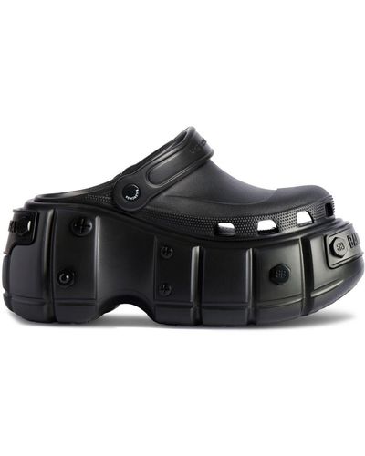 Balenciaga X Crocs Hardcrocs mules à plateforme - Noir