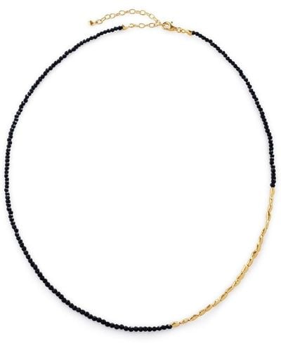 Monica Vinader Mini Nugget Beaded Necklace - Metallic