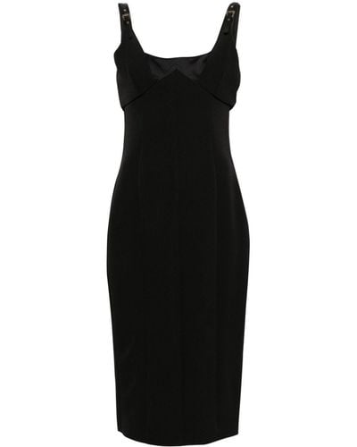 Versace スクエアネック ドレス - ブラック