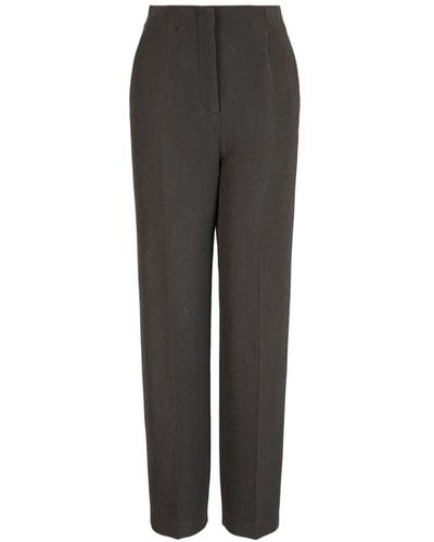 Giorgio Armani High-waisted Tailored Pants - Grey