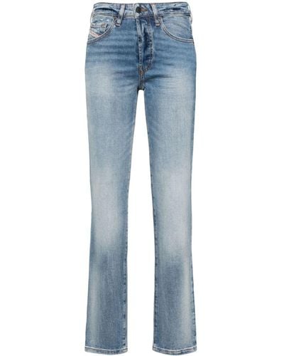 DIESEL Halbhohe D-Mine Straight-Leg-Jeans - Blau
