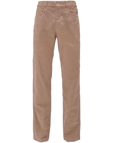 JW Anderson Straight Leg Mid-rise Cotton Trousers - Natural