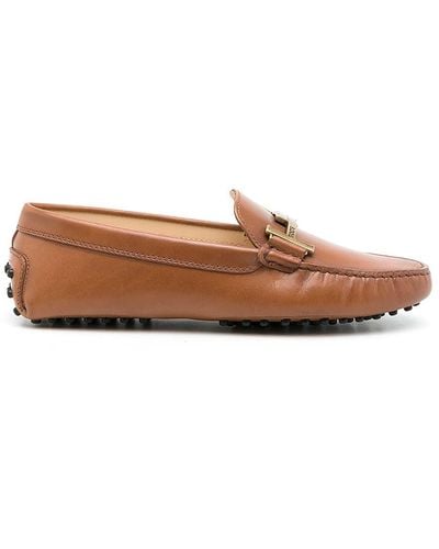 Tod's Double T Gommini Loafers - Brown