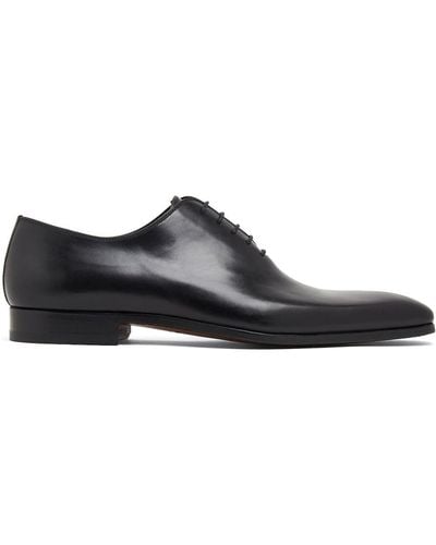 Magnanni Almond-toe Leather Oxford Shoes - Black