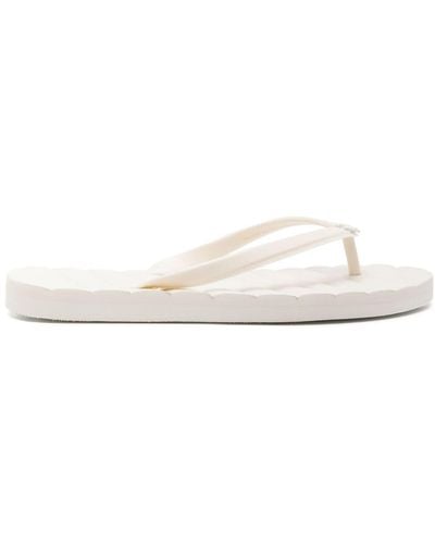 Tory Burch Flip-Flops mit T-Schild - Weiß