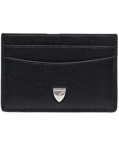 Aspinal of London Saffiano Leather Cardholder - Black