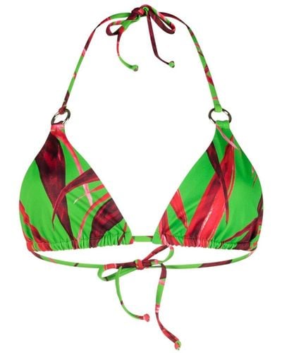 Louisa Ballou Top bikini con stampa - Verde