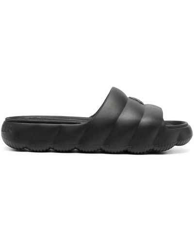 Moncler Lilo Quilted Slides - Black