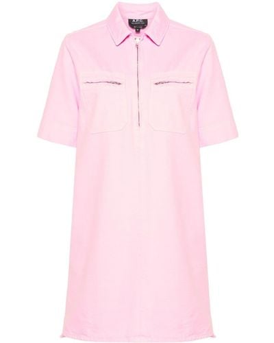 A.P.C. Rosa Mini Dress - Pink