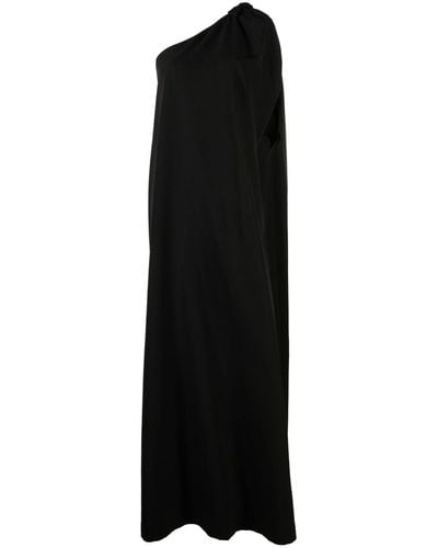 BERNADETTE Asymmetrische Maxi-jurk - Zwart