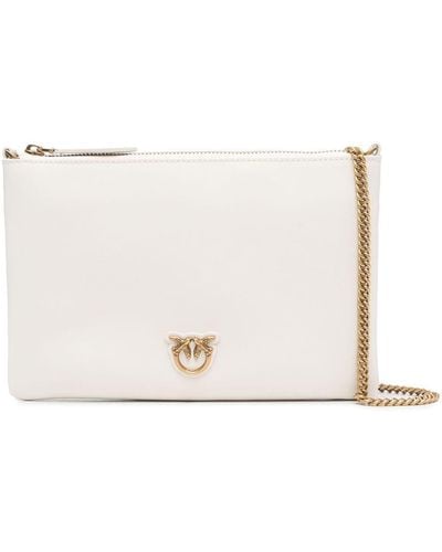 Pinko Love Icon Shoulder Clutch Bag - White