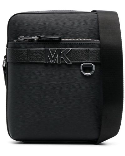 Michael Kors Flight Logo-plaque Shoulder Bag - Black