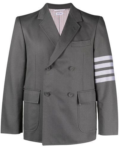 Thom Browne 4-bar Stripe Blazer - Grey