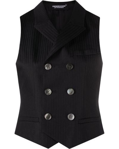 Undercover Double-breasted Waistcoat - Black