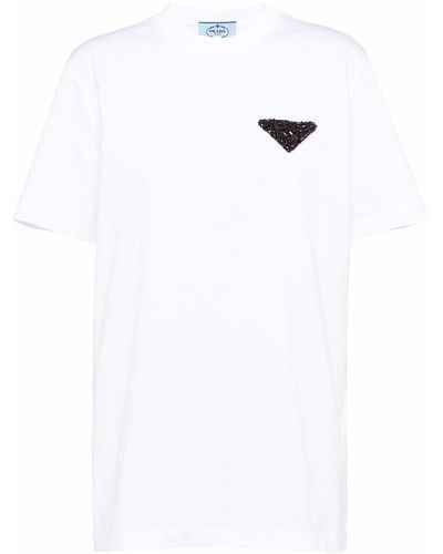 Prada Triangle T-shirt - White