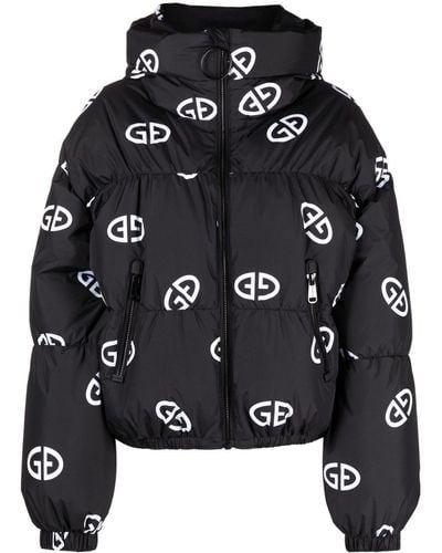 Goldbergh Snowflake Branded Recycled-polyester-down Jacket - Black