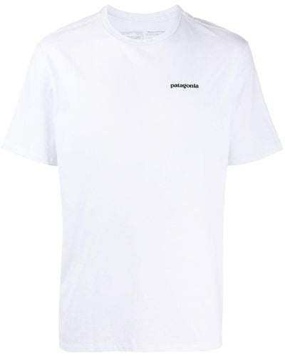 Patagonia T-shirt P-6 Responsibili-Tee® à logo imprimé - Blanc
