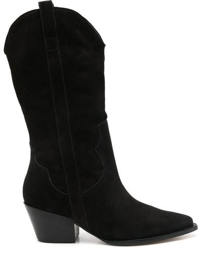 Sarah Chofakian Bottines Estee d'inspiration western - Noir