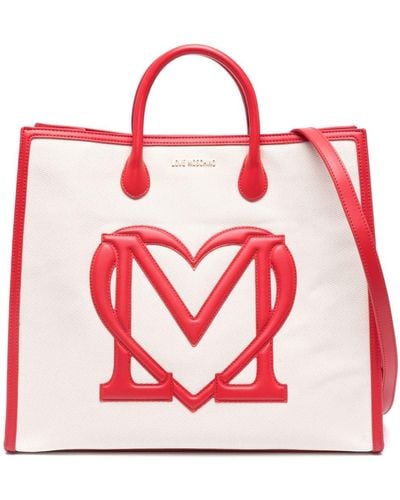 Love Moschino Shopper Met Logo-reliëf - Roze
