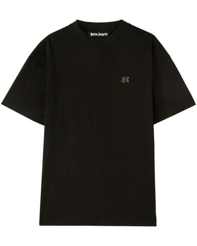 Palm Angels T-Shirt mit Monogramm - Schwarz