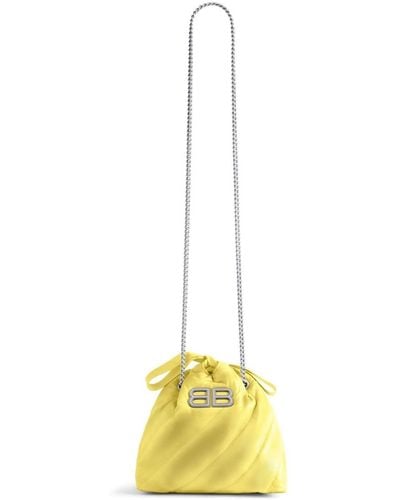 Balenciaga Extra Small Crush Tote Bag - Yellow