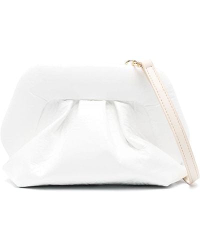 THEMOIRÈ Gea Crinkled Clutch Bag - White