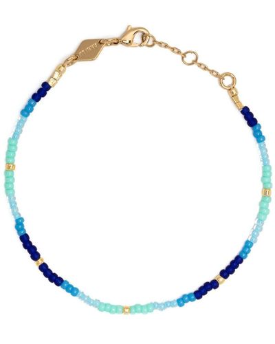 Anni Lu Bracelet Tie Dye à perles - Bleu