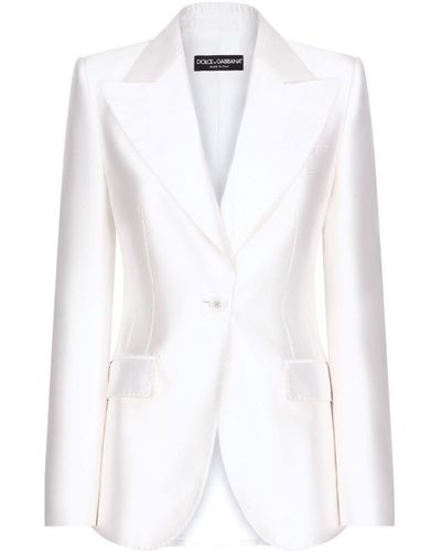 Dolce & Gabbana Turlington Blazer aus Seide - Weiß