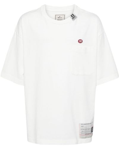 Maison Mihara Yasuhiro T-Shirt mit Logo-Stickerei - Weiß