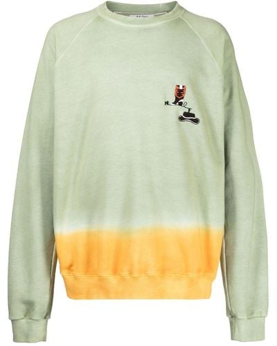Nick Fouquet Embroidered Two-tone Sweatshirt - Green