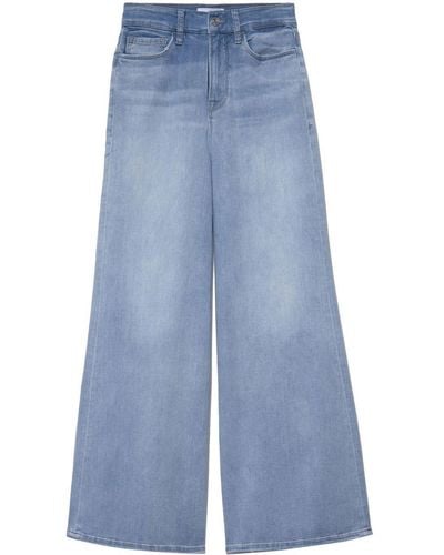 FRAME Mid-rise Wide-leg Jeans - Blue