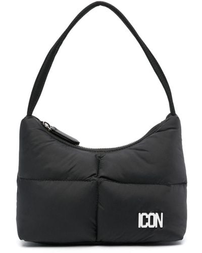 DSquared² Gothic-logo Puffer Shoulder Bag - Black
