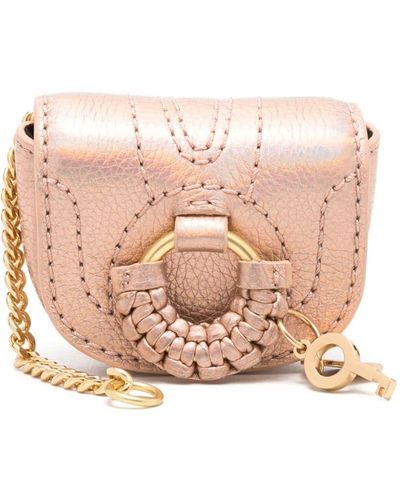 See By Chloé Hana Leather Keyring - Pink