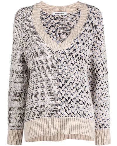 Henrik Vibskov V-neck Long-sleeved Sweater - Gray