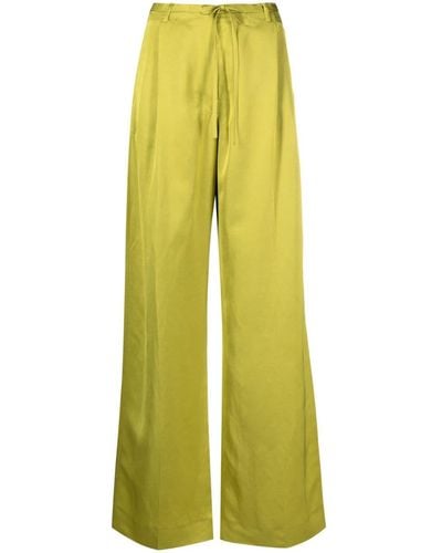 Christian Wijnants Linen-blend Trousers - Yellow