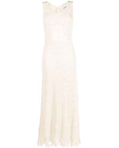 Rodebjer Crochet Knitted Dress - White