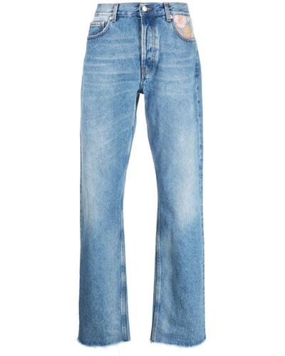 Séfr Mid-rise Straight Jeans - Blue