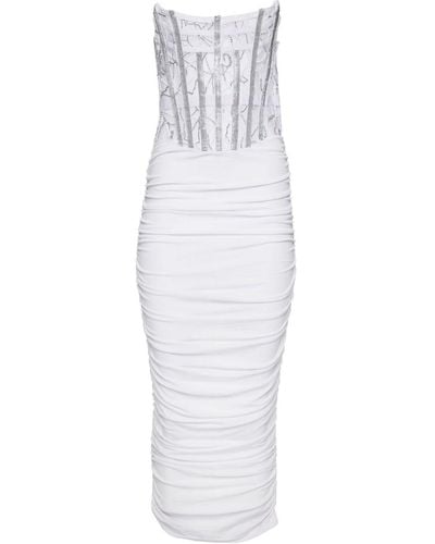 retroféte Fae Sequin-embellished Midi Dress - White