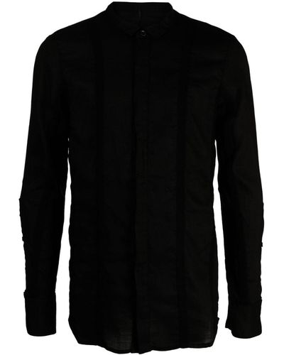 Masnada Taped Slim-cut Shirt - Black