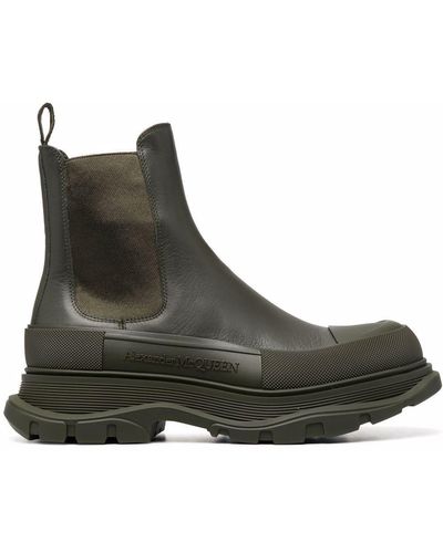 Alexander McQueen Elasticated Side-panel Boots - Green