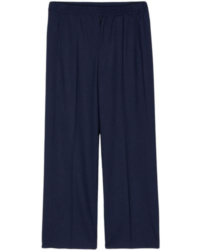 PS by Paul Smith Wool Palazzo Trousers - Blue