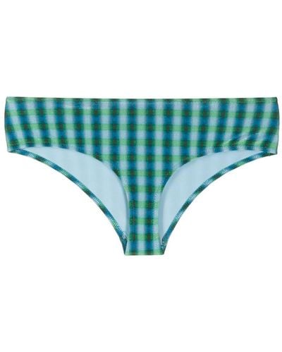 GIMAGUAS Check-pattern Bikini Briefs - Blue
