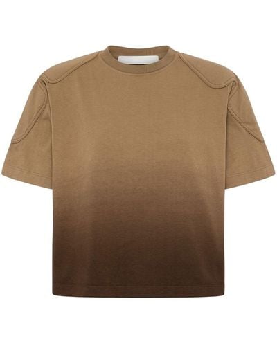 Dion Lee T-Shirt mit Farbverlauf-Optik - Braun