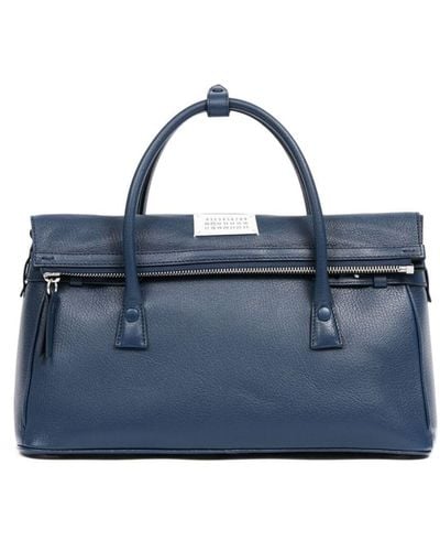 Maison Margiela Medium 5ac Leather Tote Bag - Blue