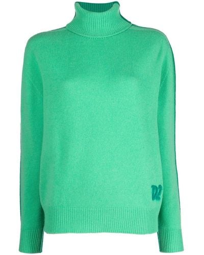 DSquared² Roll-neck Logo Sweater - Green