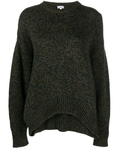 Loewe Multi-panel Design Wool-blend Sweater - Black