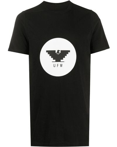 Rick Owens T-shirt Met Ronde Hals - Zwart