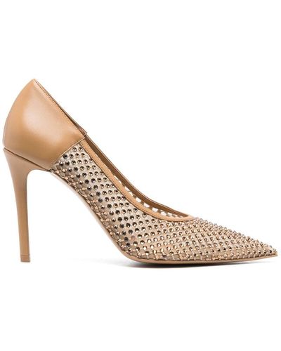 Stella McCartney Pumps Iconic con strass 100mm - Bianco