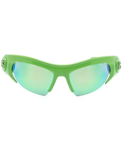 Dolce & Gabbana Toy Wraparound-frame Sunglasses - Green