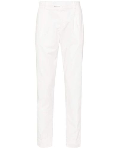 Briglia 1949 Pantalones ajustados con pinzas - Blanco